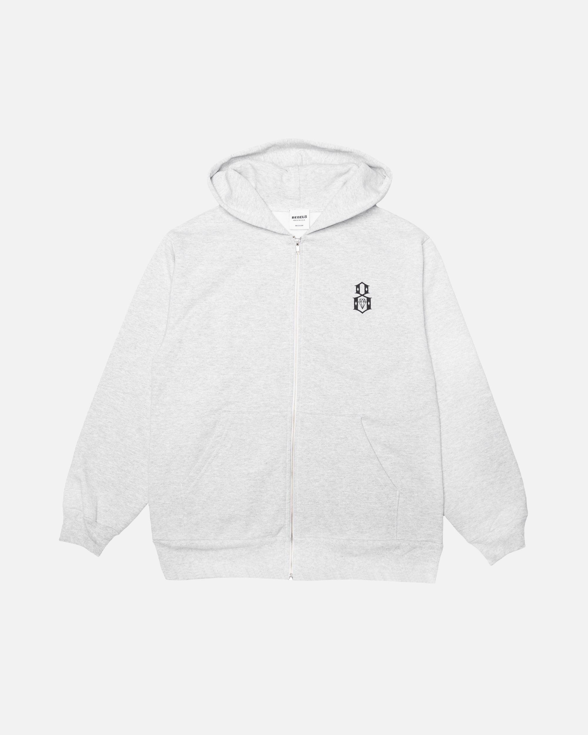 8 Logo Heavy Fleece USA Zip-up Hoodie