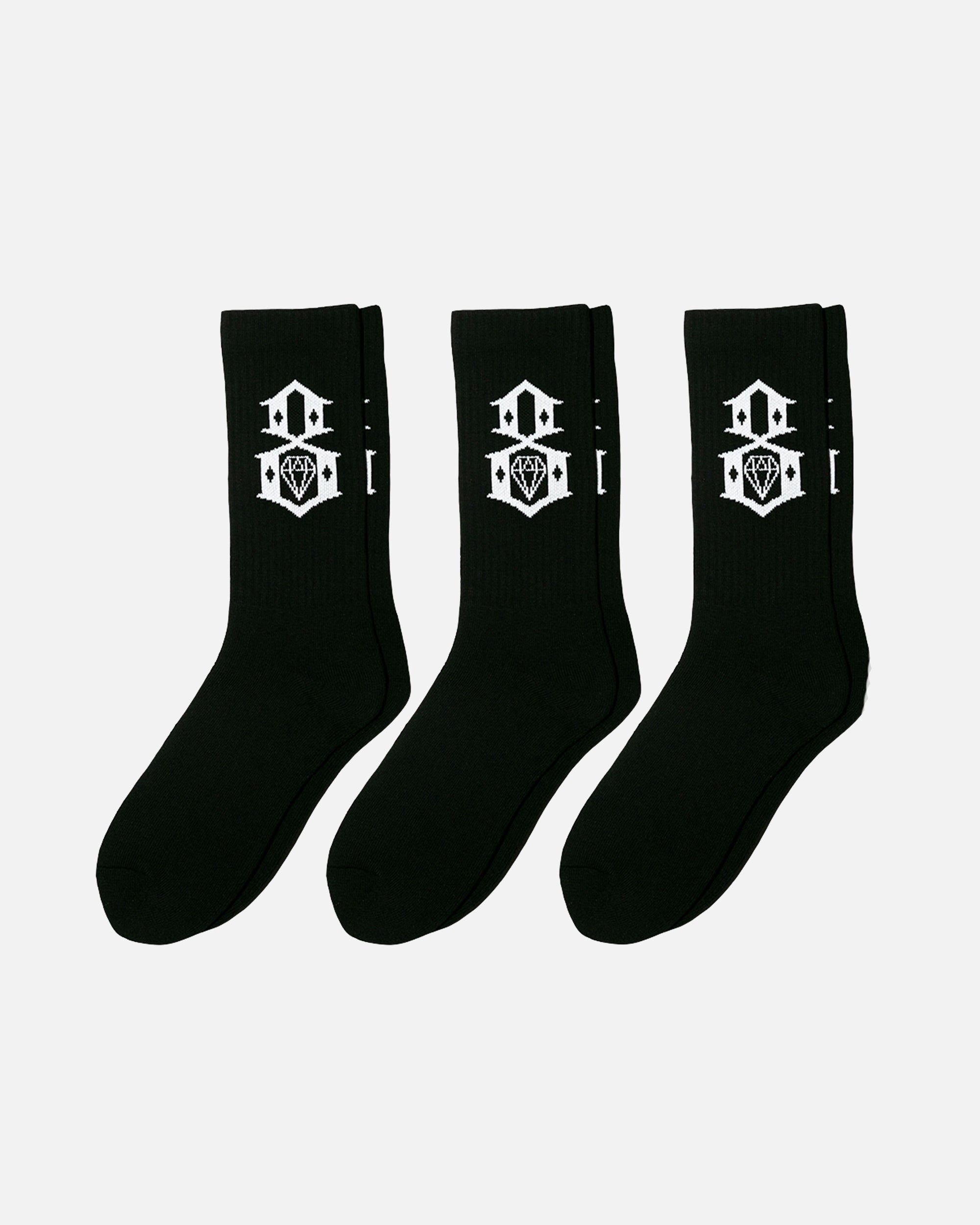 8 Logo Crew Socks 3-Pack – REBEL8®