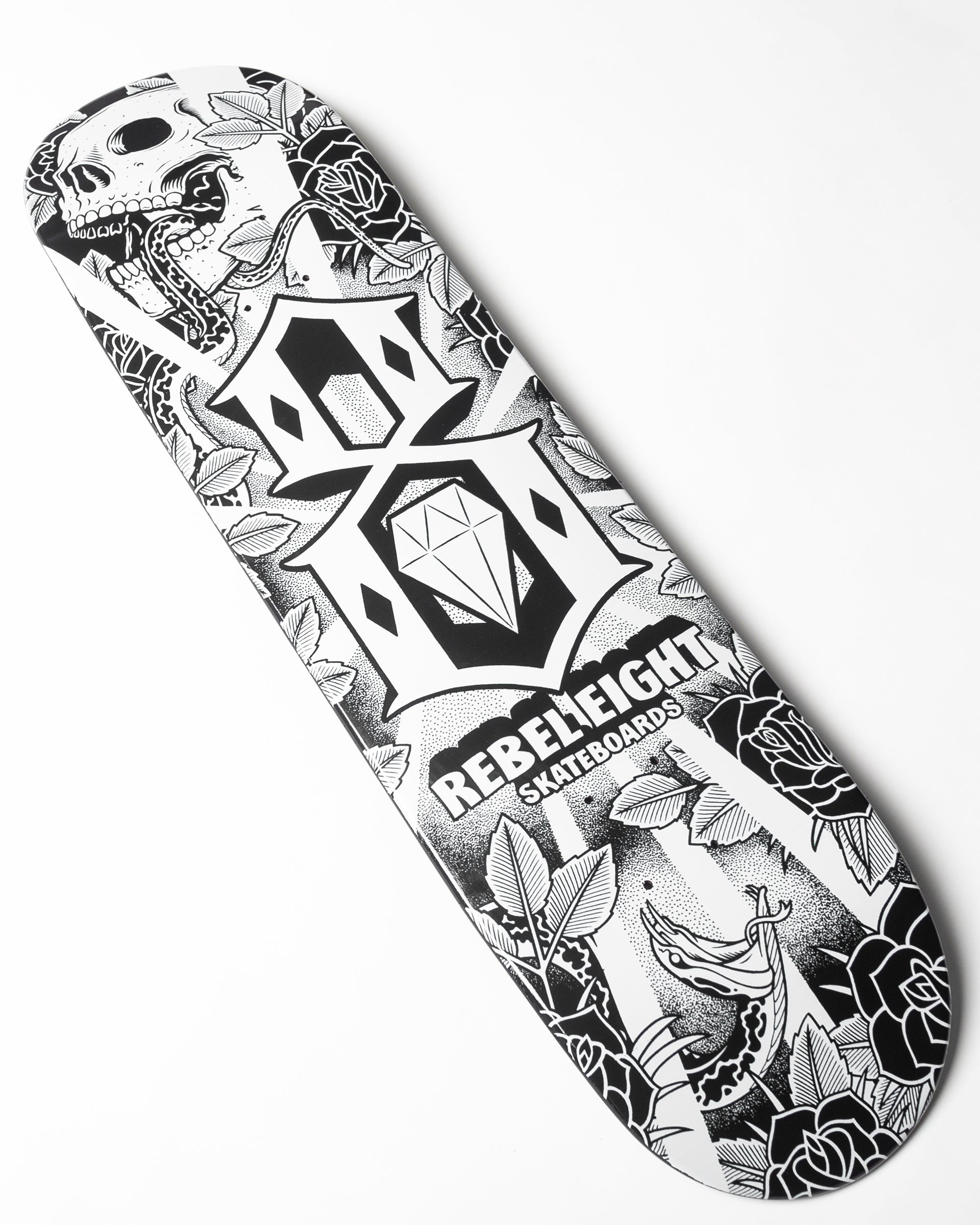 Leaf & Skulls Skateboard Deck